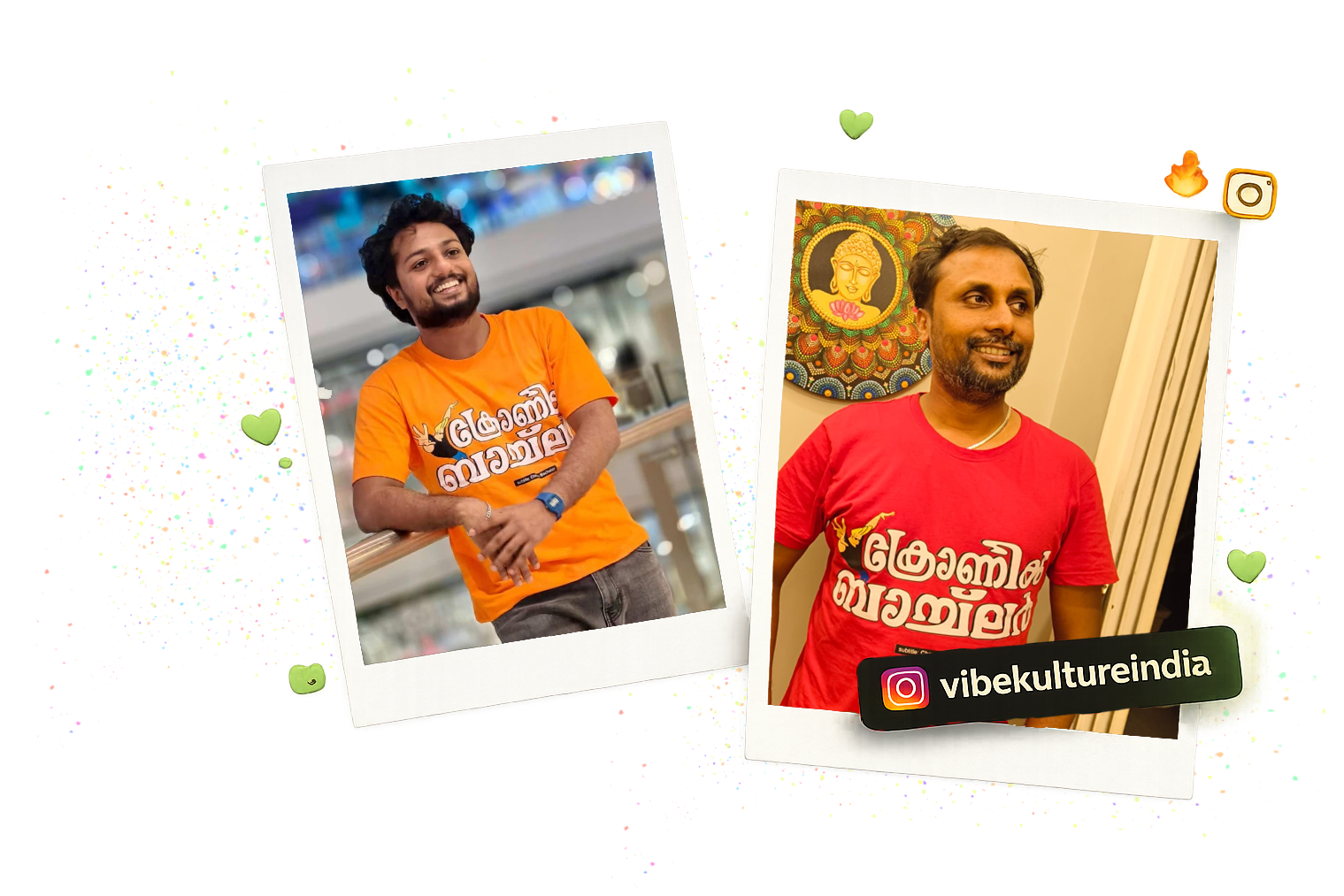 Two people wearing vibe kulture t-shirts